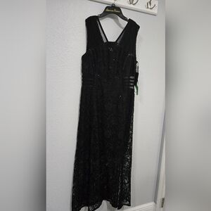 Chic Black Long Lace Dress